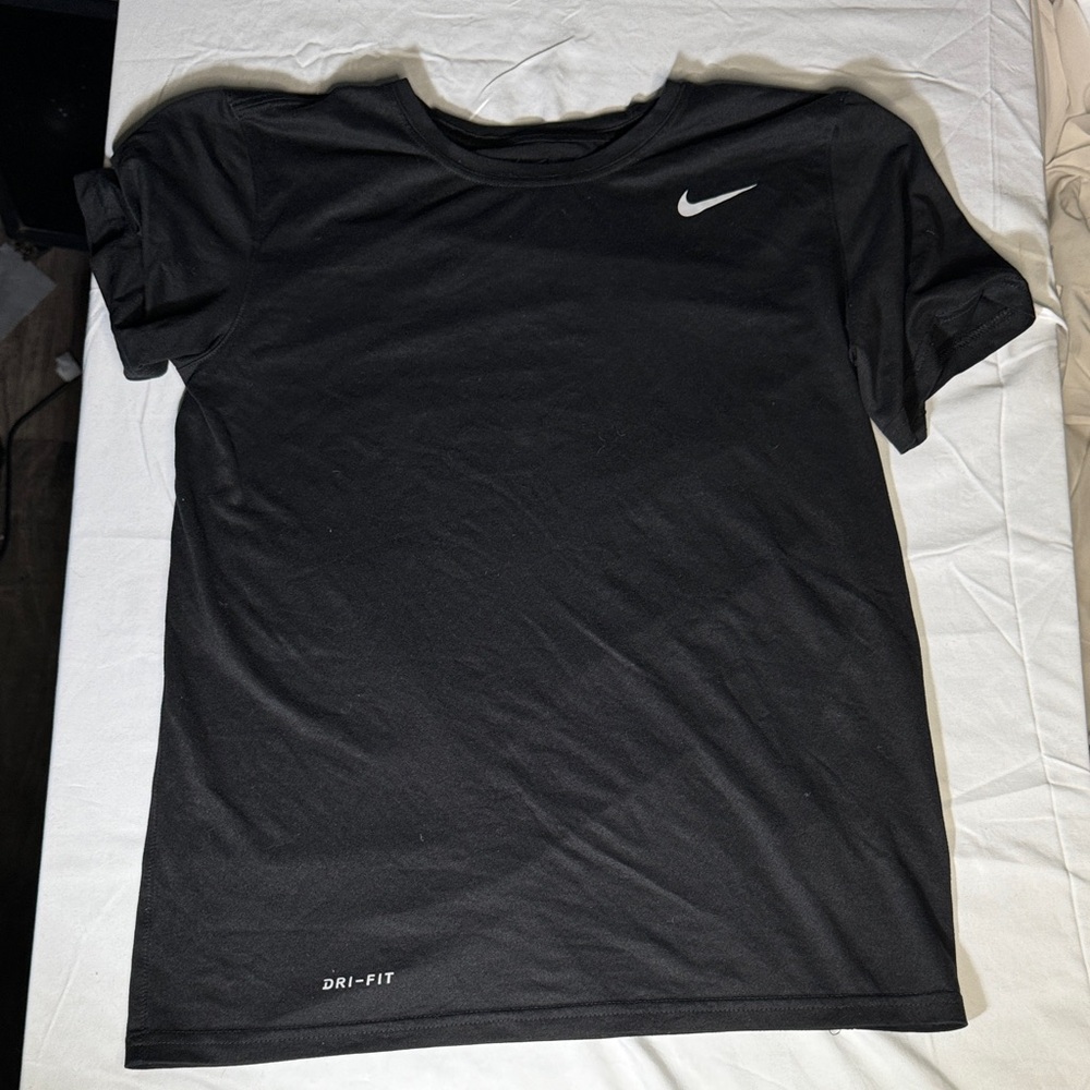Nike Black Dri-FIT Tee with White Swoosh